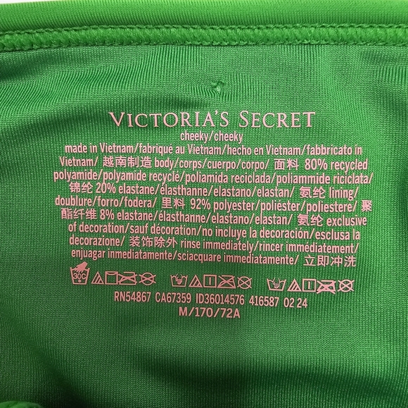 Victoria's Secret Archives Cheeky String Bikini Bottom Sz Medium Island Jade - Picture 7 of 7